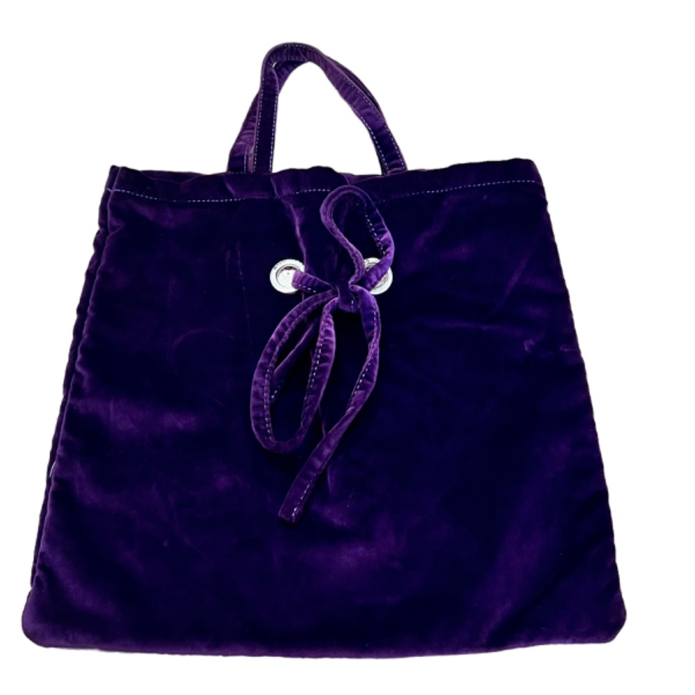 Marc Jacobs Purple Velvet Shopping Bag Tote - Picture 2 of 14
